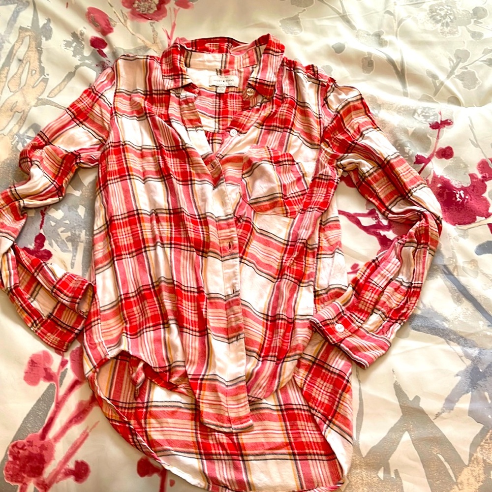 Lucky brand high-low button down.